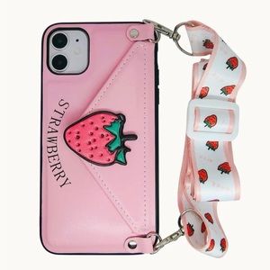Cute strawberry wallet phone case for 7P/8P 💕